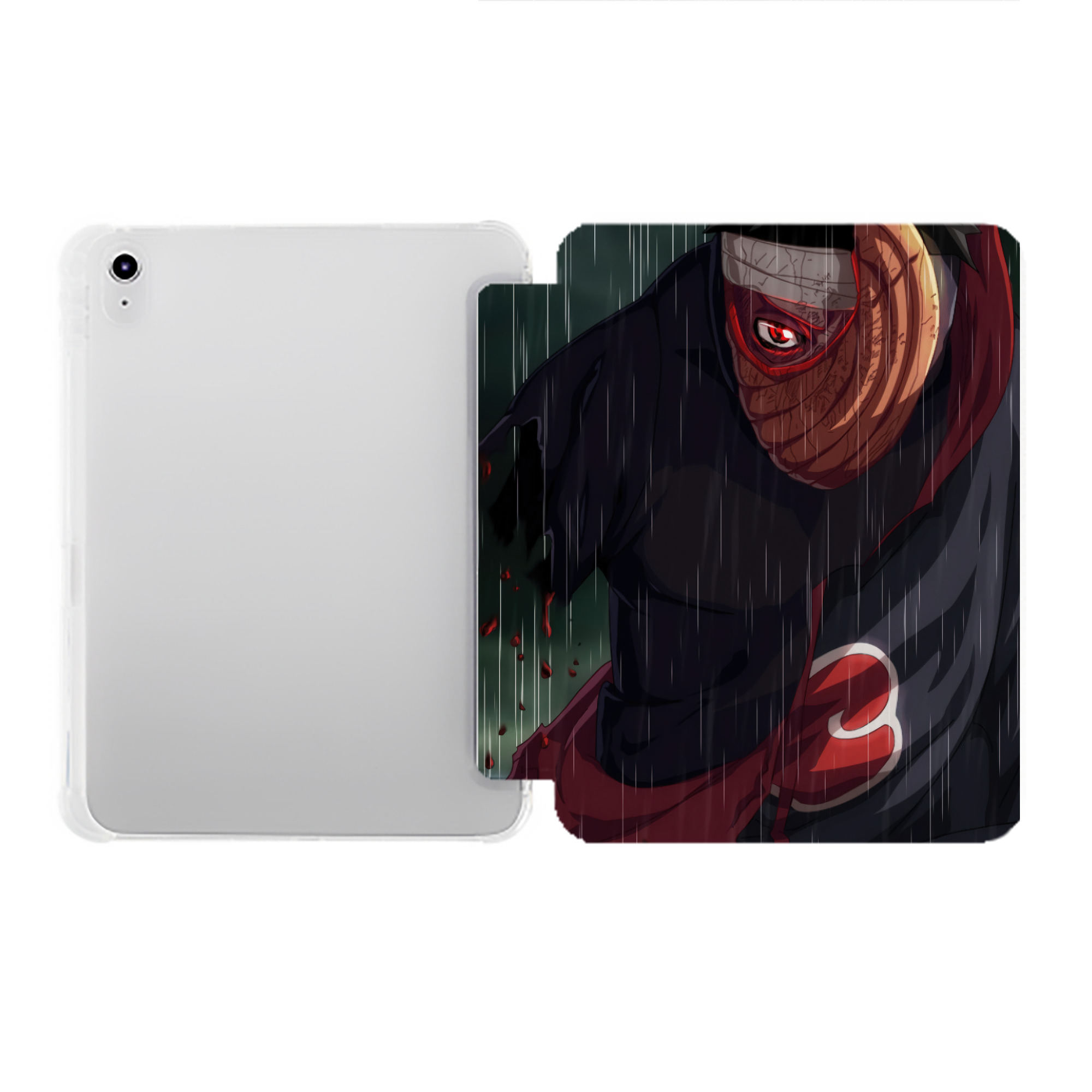 （画像用） NARUTO -ナルト- NARUTO -ナルト- 疾風伝 IPad ケース ペン収納付き 三つ折りスタンド PUレザー×シリコン 対応機種9.5/10.5/10.9インチ